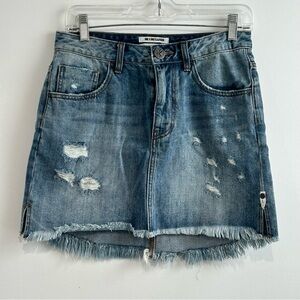 One Teaspoon 2020 Denim Mini‎ Skirt Distressed Size 28 Womens
